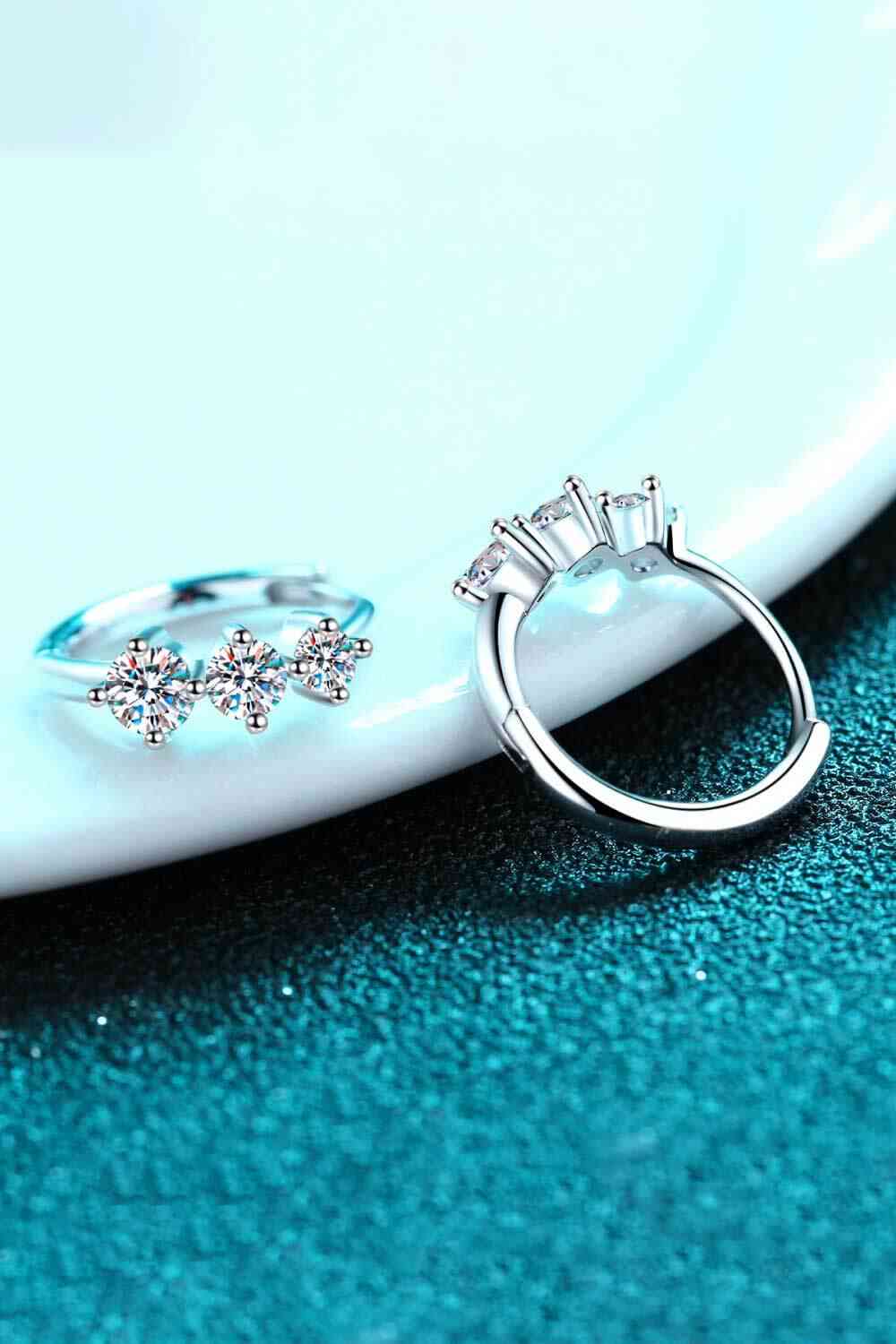 Sterling Silver Moissanite Huggie Earrings – Dazzling 0.72 Ct Sparkle See size chart under “more details” The Fashion Celestial