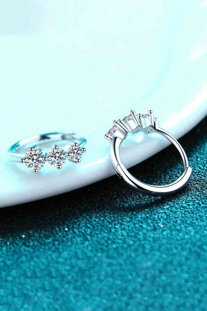 Sterling Silver Moissanite Huggie Earrings – Dazzling 0.72 Ct Sparkle See size chart under “more details” The Fashion Celestial