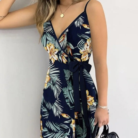 Ladies' Fashionable And Versatile Vacation Style Off Shoulder Lace Up Dress FitiqueFit