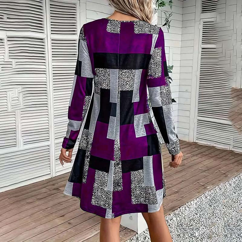 Women's Round Neck Long Sleeve Dress FitiqueFit