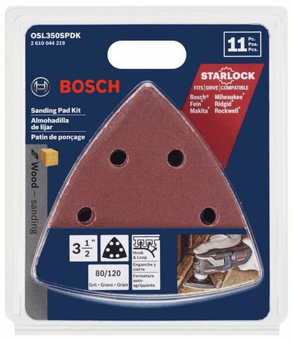 BOSCH OSL350SPDK 11 pc. Starlock® Oscillating Multi-Tool Delta Sanding Pad Kit VM Hardware