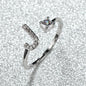 Popular Fashion Silvery AZ Letter Ring Initials Wedding Love Couple Rings Bridesmaid Gift NovaCart