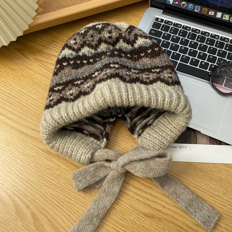 Winter Vintage Wool Bag Cap – Warm Ear Protection Hat for Cold Weather FitiqueFit