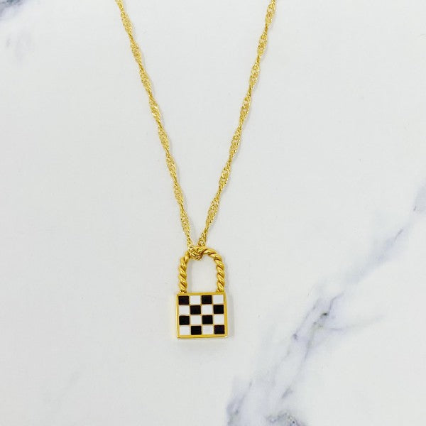 Checkered Locket Necklace Shop Style & More | Fresh Looks, Everyday Deals & Free Shipping