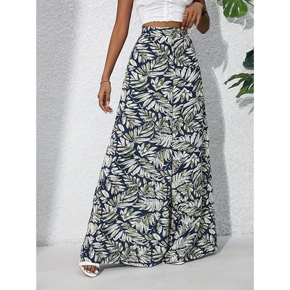 Women’s Printed High‑Waist Wide‑Leg Palazzo Pants FitiqueFit