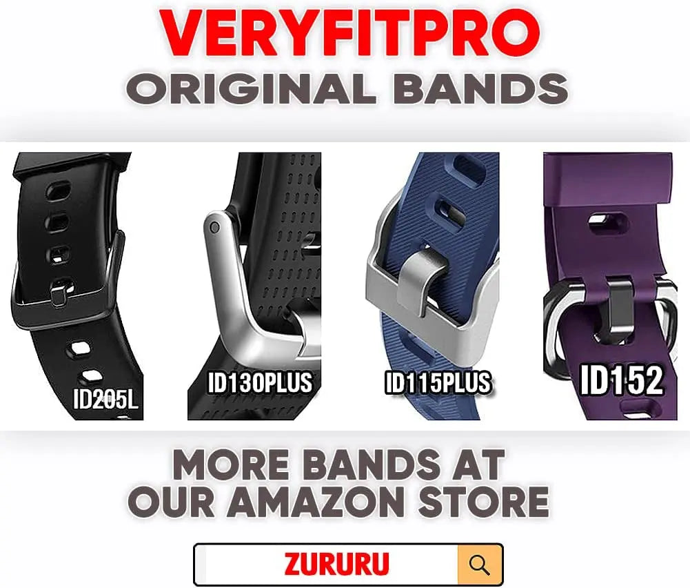 Upgrade Your Fitness Journey with Veryfitpro ID115Plus HR Replacement Bands - Durable, Stylish, and Comfortable in Black