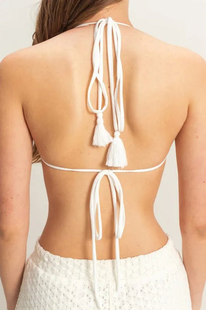 HYFVE Crochet Bra and Drawstring Pants Set West2East Surf