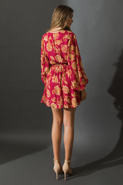 ONE THAT GOT AWAY WOVEN MINI DRESS Flying Tomato