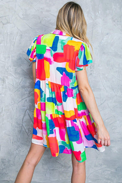 TEMPTING ME PRINT MINI DRESS Flying Tomato