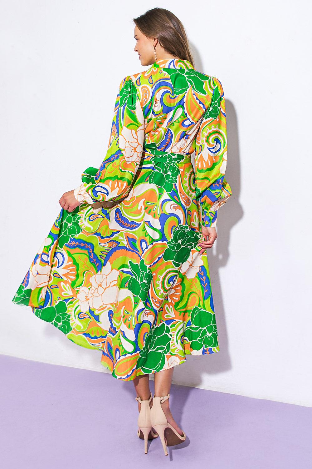 DESIRABLE STYLE WOVEN MIDI DRESS Flying Tomato