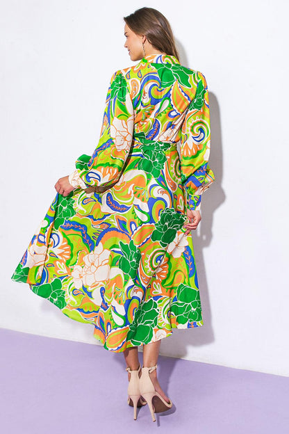 DESIRABLE STYLE WOVEN MIDI DRESS Flying Tomato