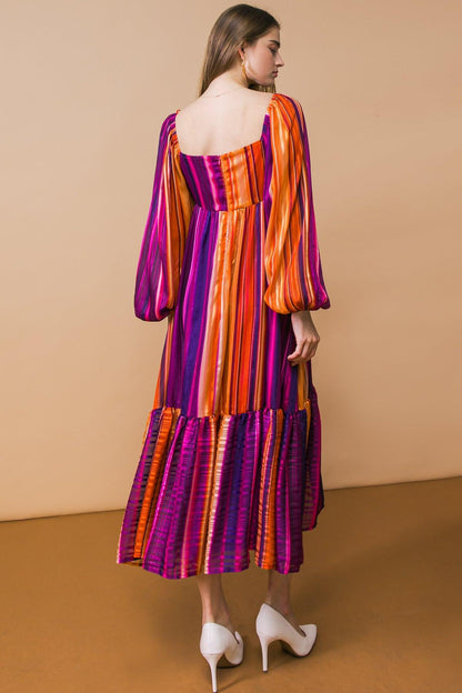EVERYTHING YOU NEEDED WOVEN MIDI DRESS Flying Tomato