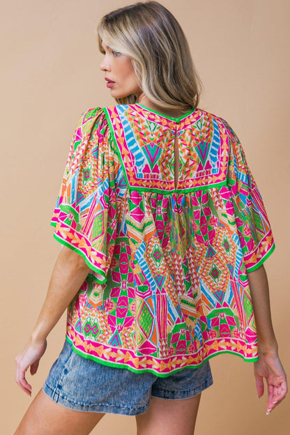 SPARKLY ENERGY WOVEN TOP Flying Tomato
