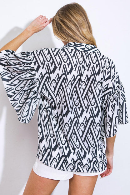 PRETTY ON POINT WOVEN TOP Flying Tomato