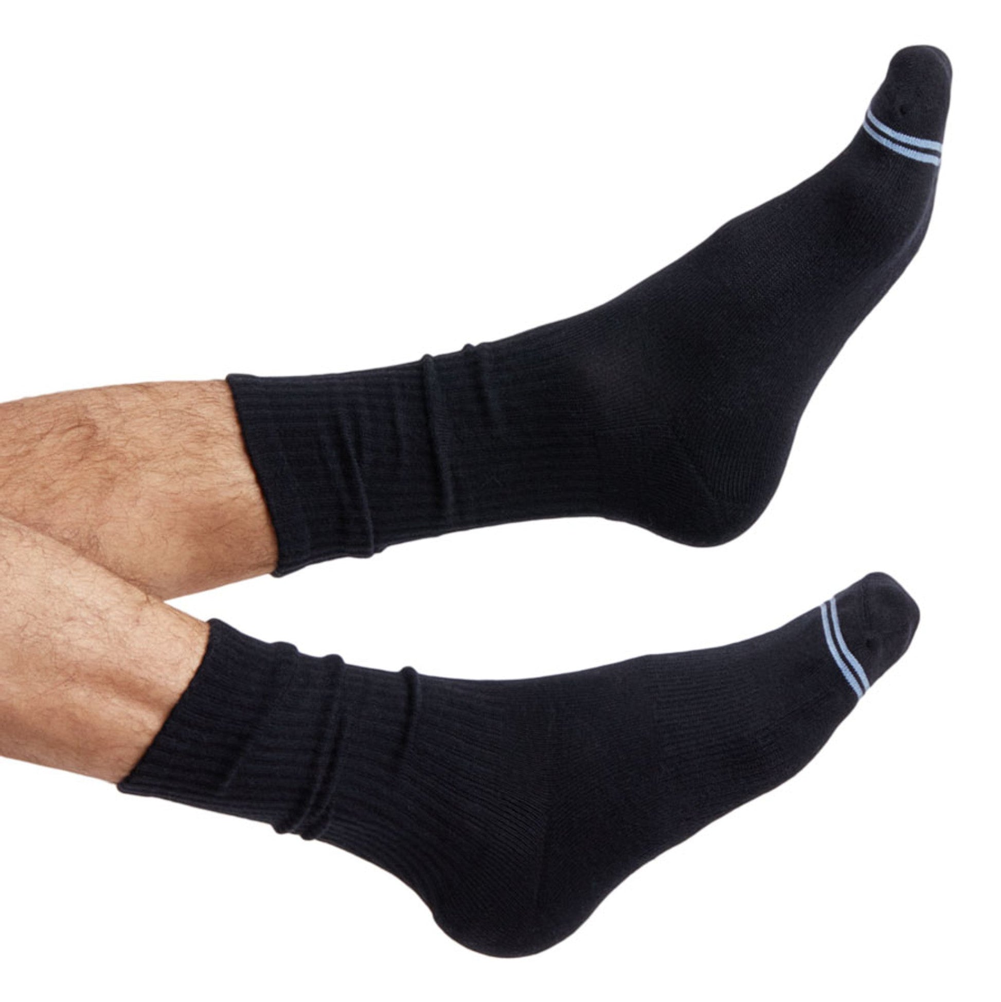 Black Casual Crew Socks 6-Pack DeadSoxy