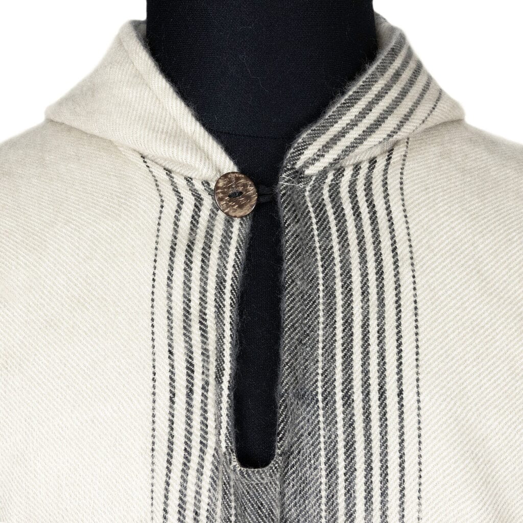 Black Grey Diamonds Alpaca Poncho Purely Alpaca