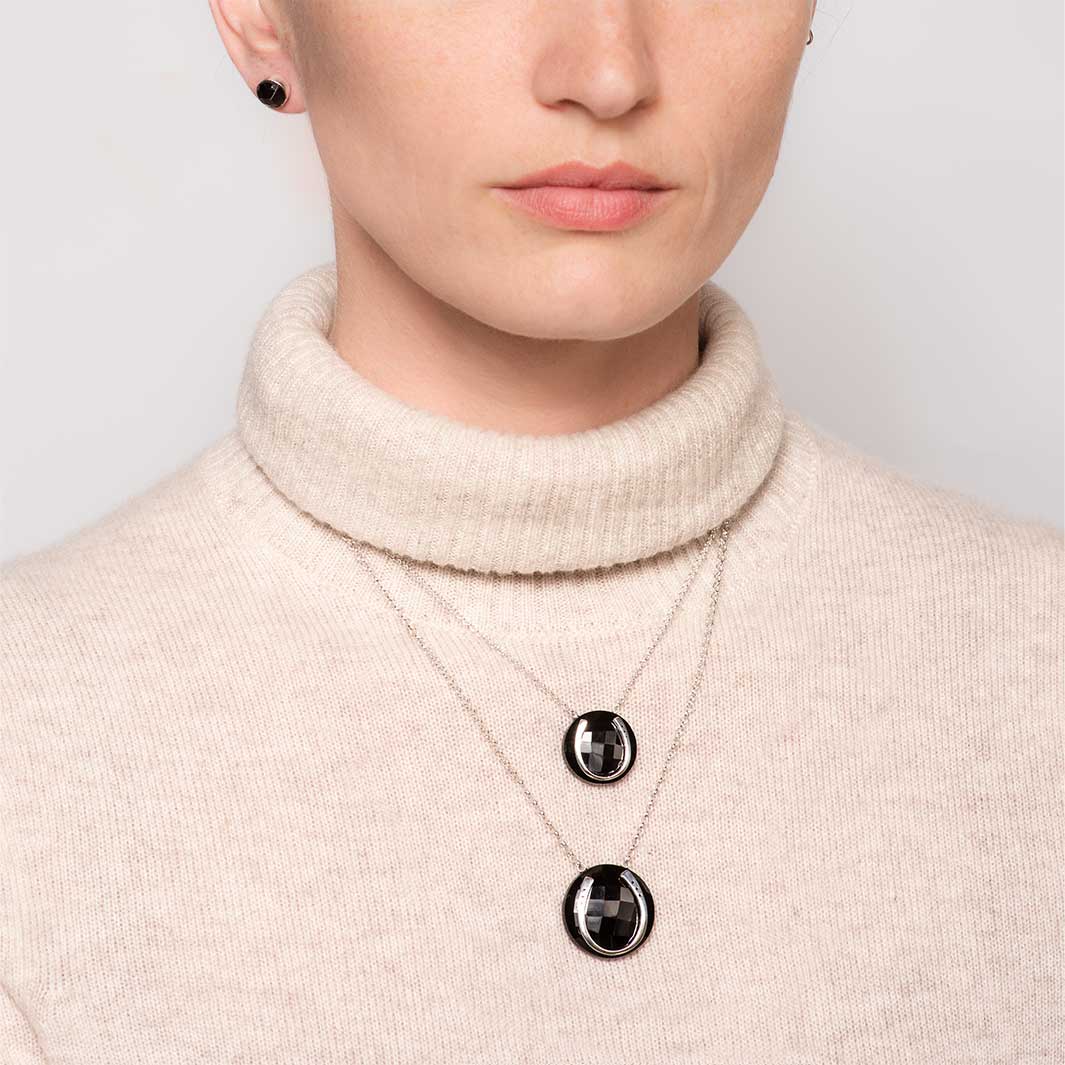 Black Onyx Horseshoe Necklace Urban-Equestrian