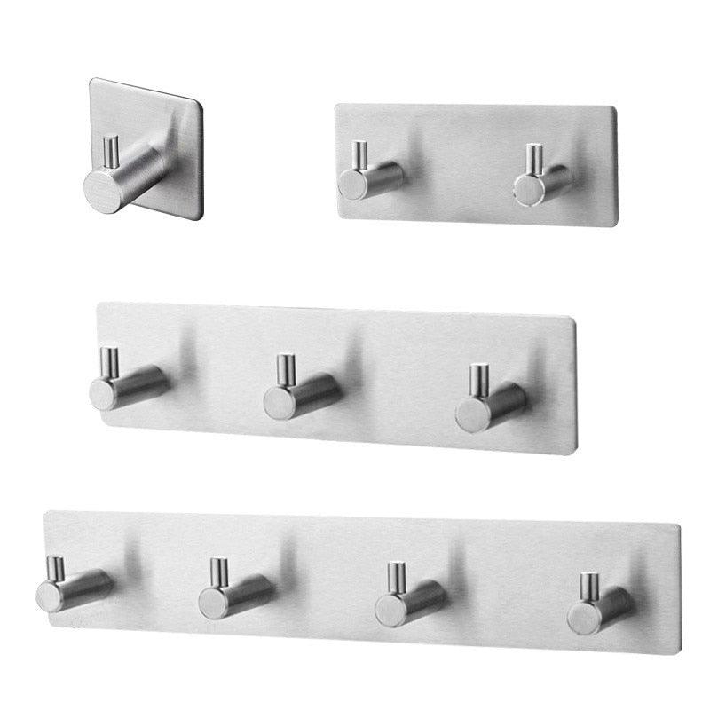 Black Robe Hook Wall Hook Towel Hook for Bathroom Stainless Steel Coat Hook Rustproof Hook Hanger for Kitchen Hardware Stainless Steel Hooks Waterproof and Oilproof Bathroom Kitchen Self Adhesive Hooks for Hanging Coat Hat Towel Stevvex