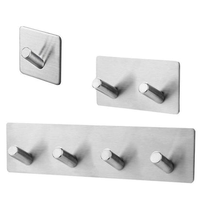 Black Robe Hook Wall Hook Towel Hook for Bathroom Stainless Steel Coat Hook Rustproof Hook Hanger for Kitchen Hardware Stainless Steel Hooks Waterproof and Oilproof Bathroom Kitchen Self Adhesive Hooks for Hanging Coat Hat Towel Stevvex