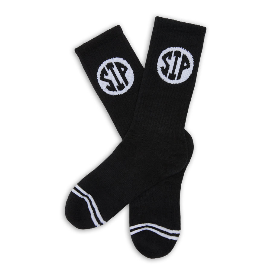 Black Sip Casual Crew Socks DeadSoxy