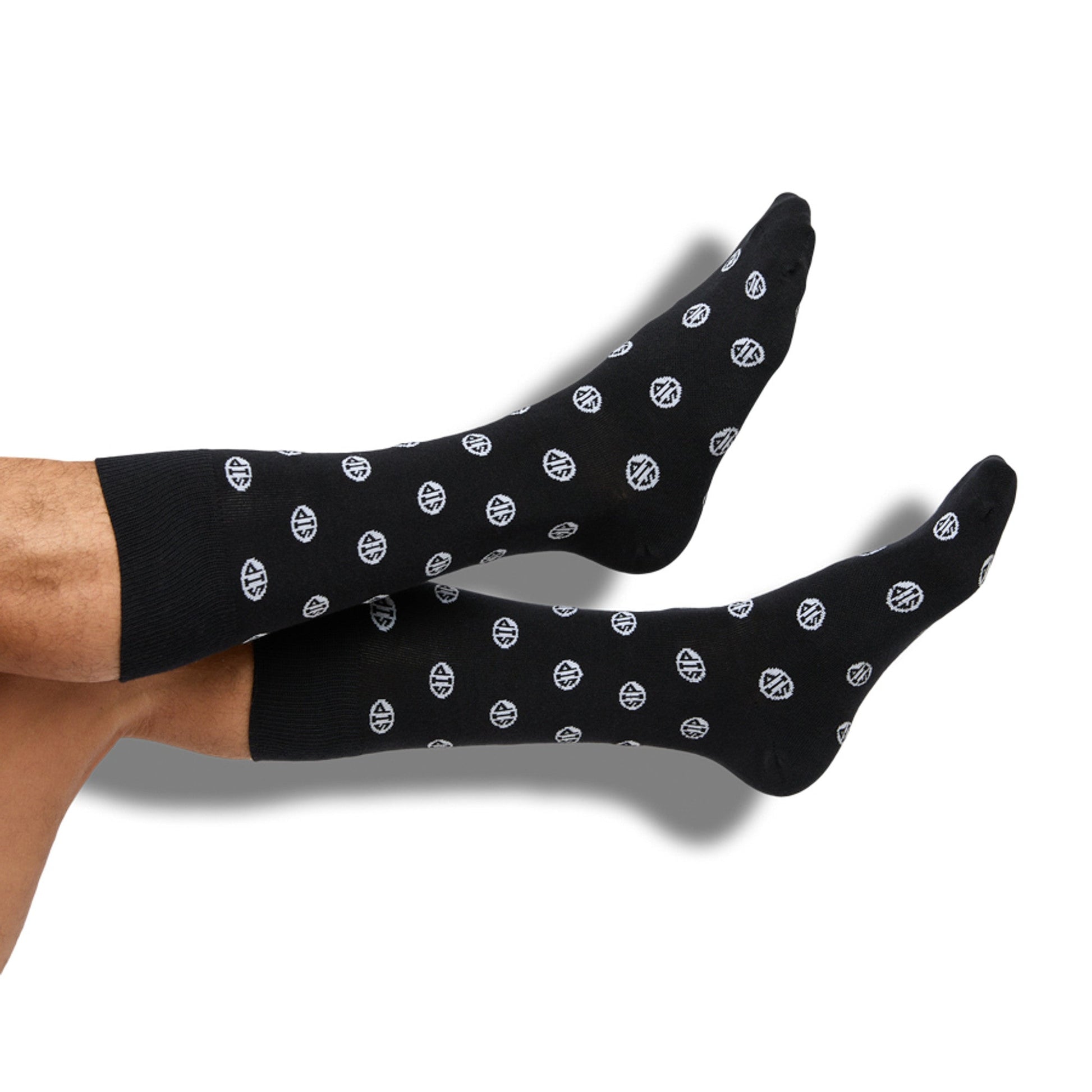 Black Sip Dots Dress Socks DeadSoxy