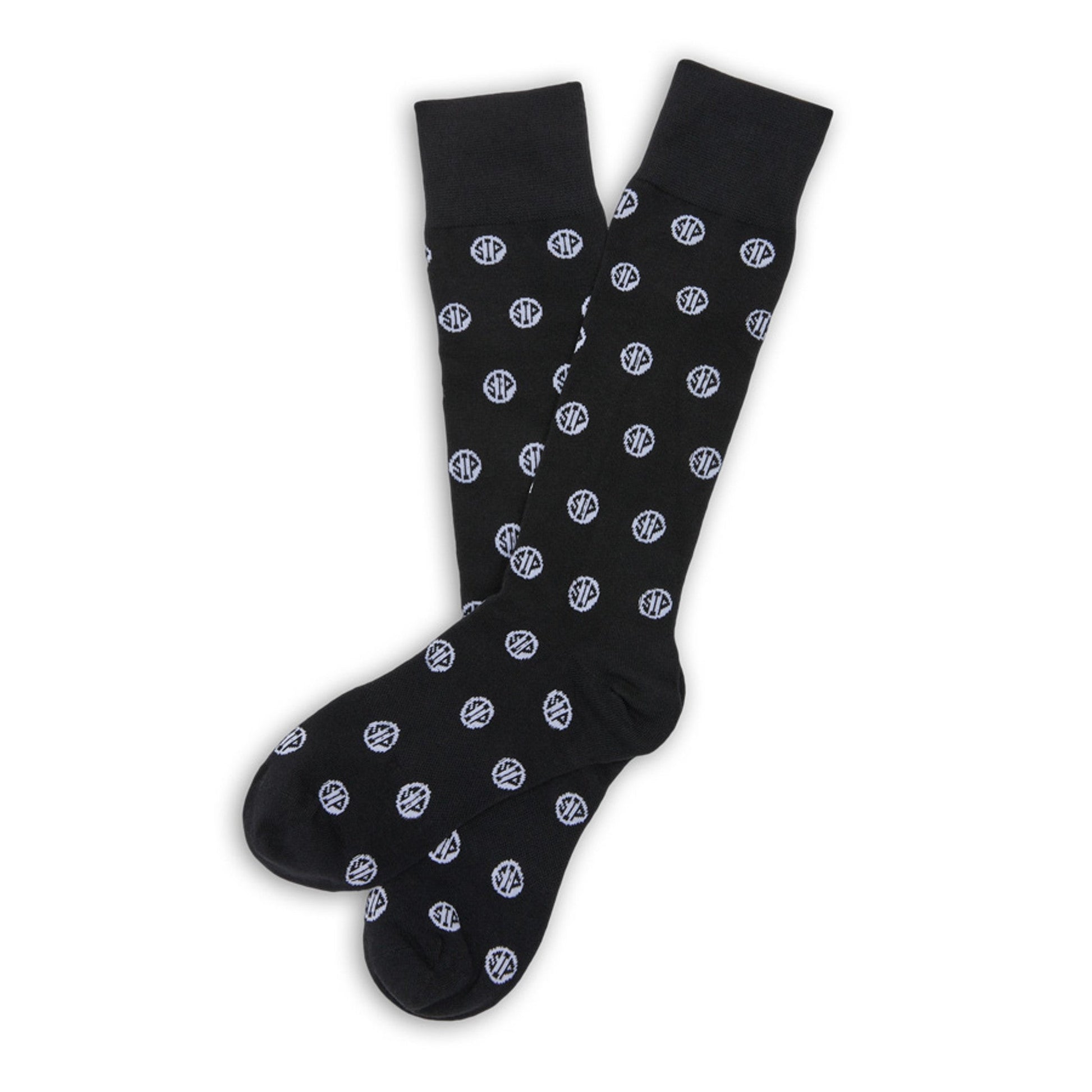 Black Sip Dots Dress Socks DeadSoxy