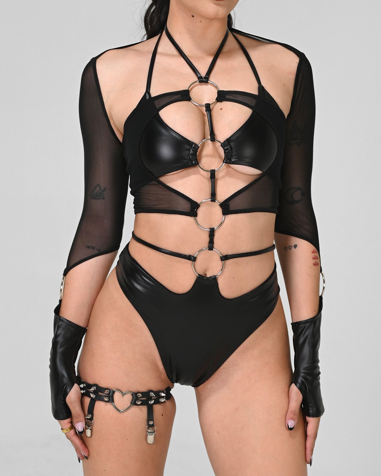 Black Vixen Bodysuit SUSPEX Rave Outfits