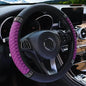 Bling Soft Leather Car Steering Wheel Cover Non-Slip Heat And Cold Protector
