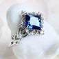Blue Bead Decor Ring