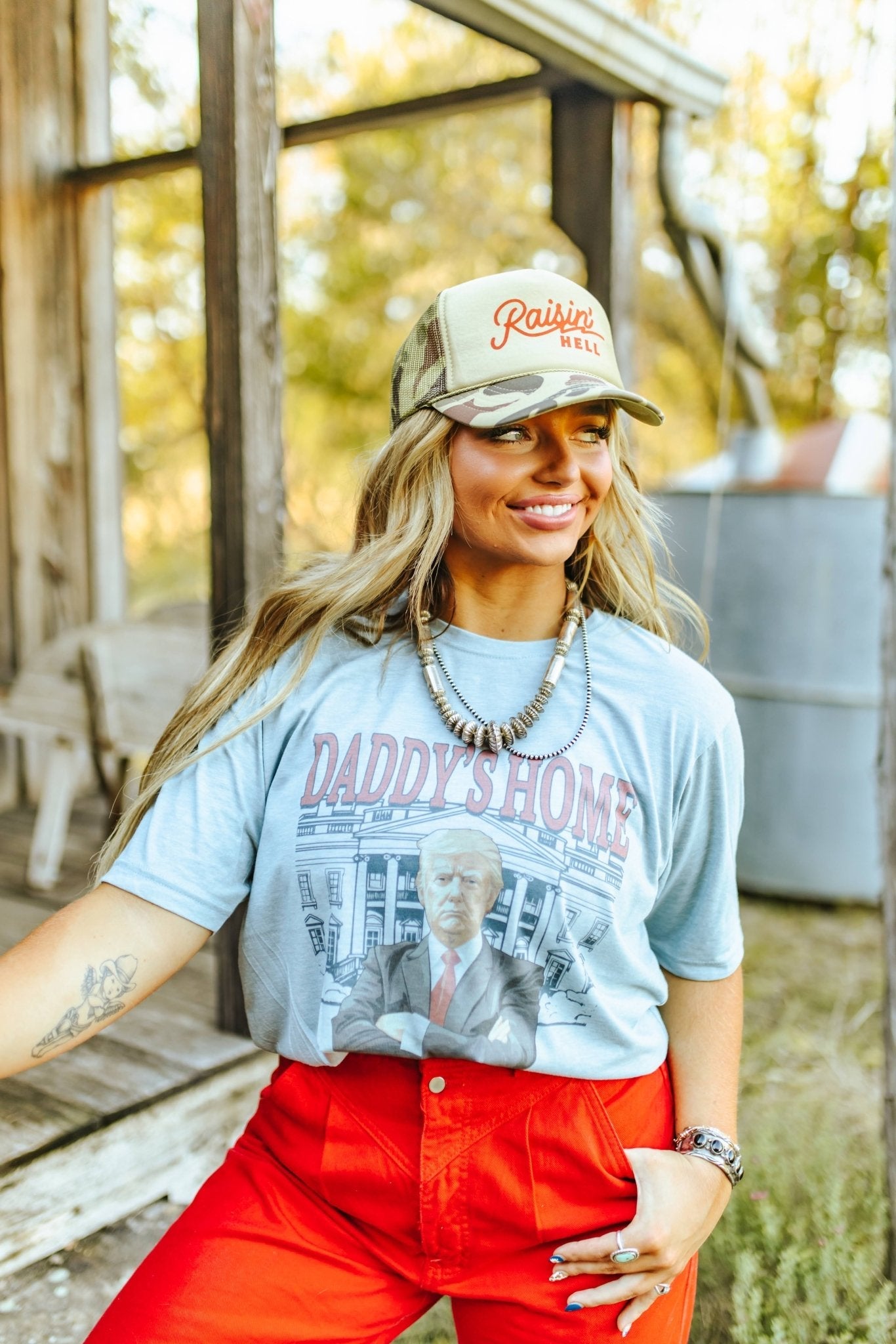 Blue Daddy's Home Trump Graphic Tee Wild Junkie