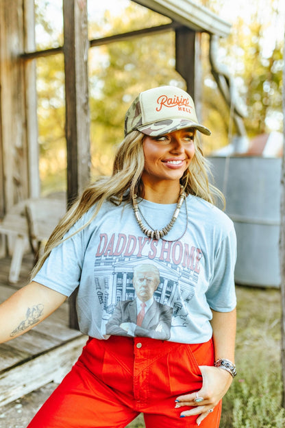 Blue Daddy's Home Trump Graphic Tee Wild Junkie