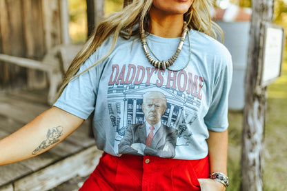 Blue Daddy's Home Trump Graphic Tee Wild Junkie