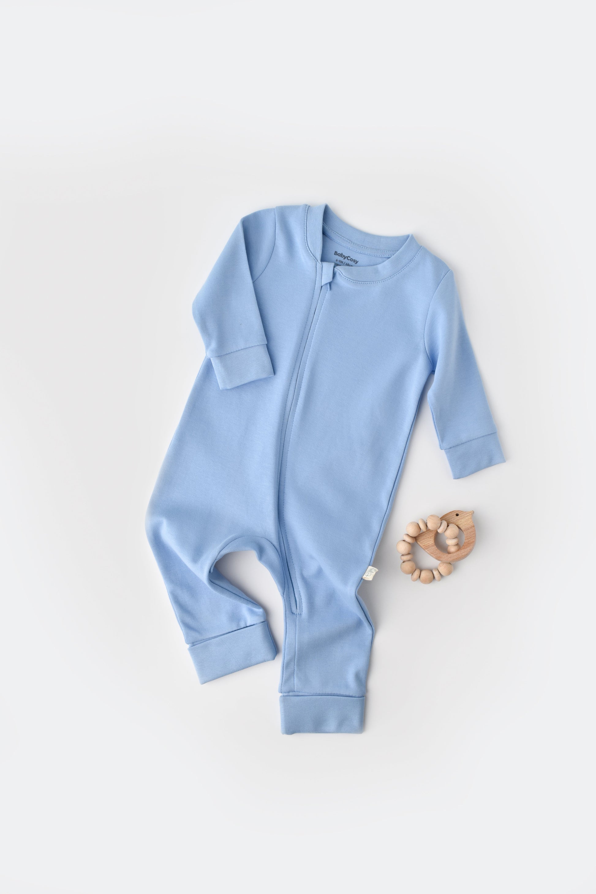 Blue Onesie 100% Organic Cotton Honey and Hive