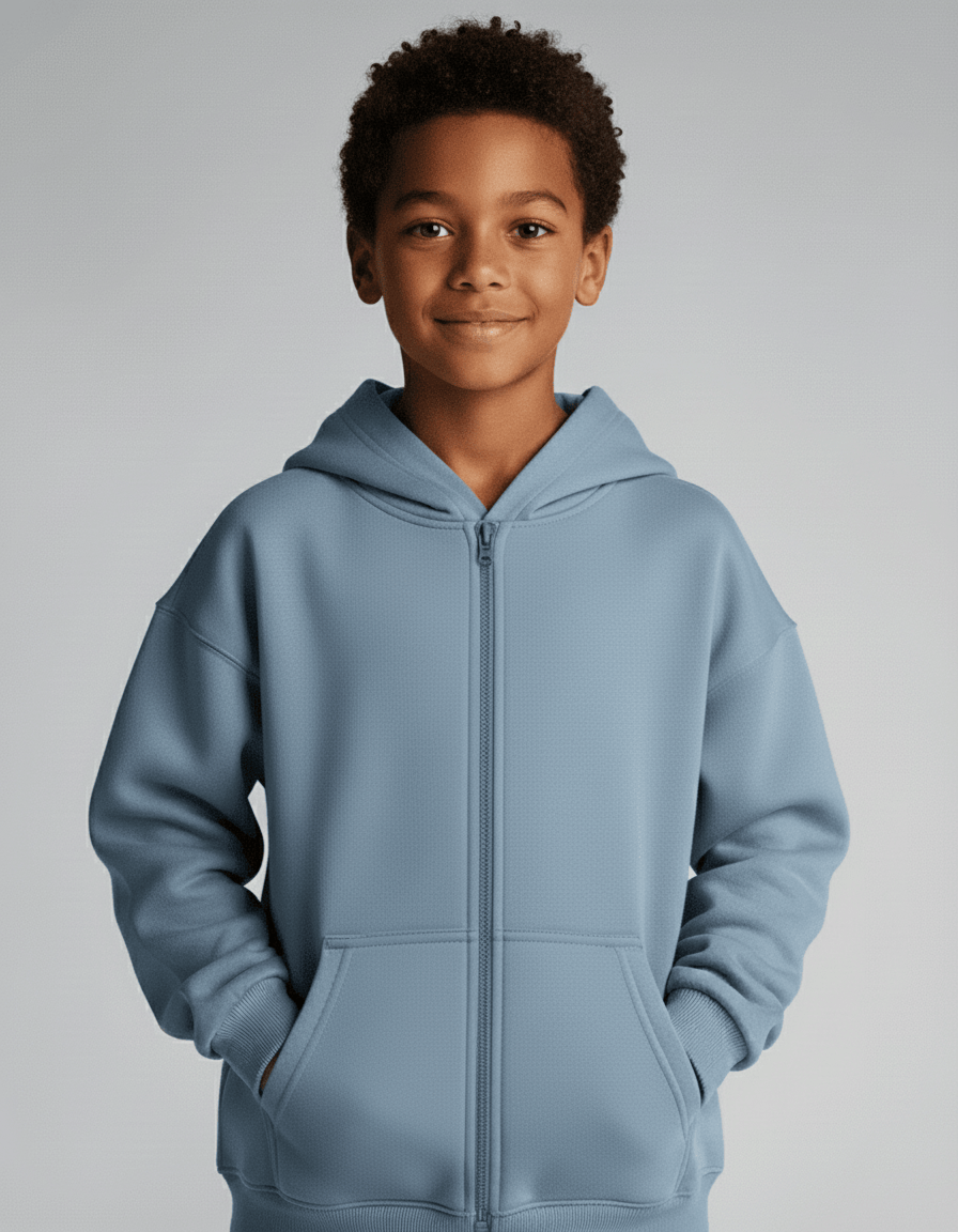 Dreamy Soft Charlie Play Solid Color - Bamboo Kids Zip Up Hoodie Sweatshirt Charlies Project Kids