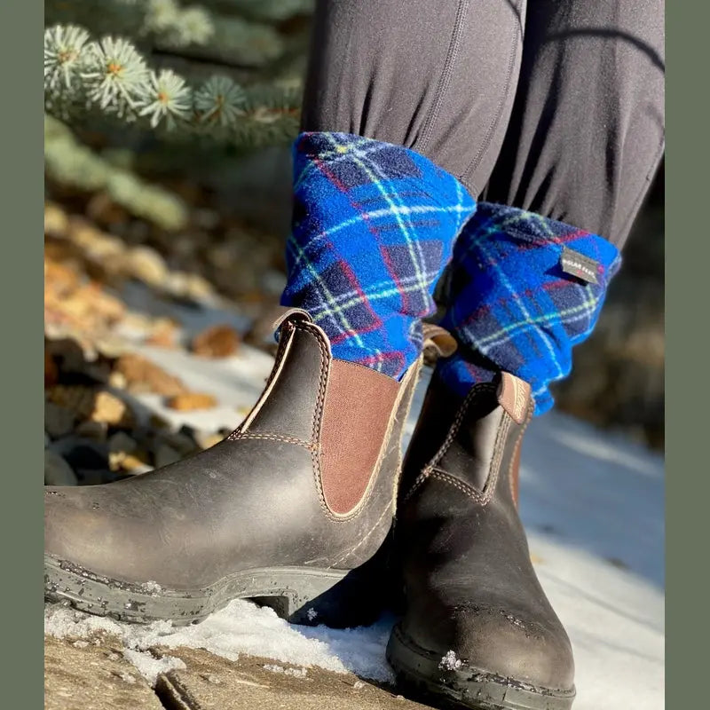 Polar Feet Fleece Socks - Blue Argyle Polar Feet® LLC
