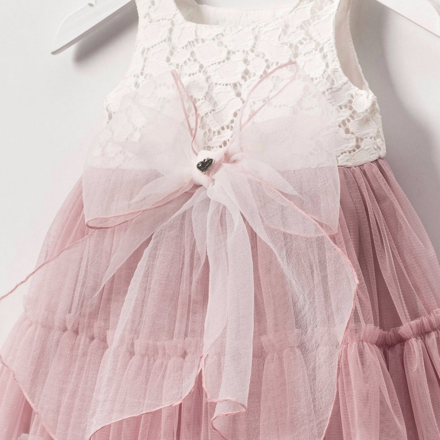 Blush Lace & Tulle Baby Dress Honey and Hive