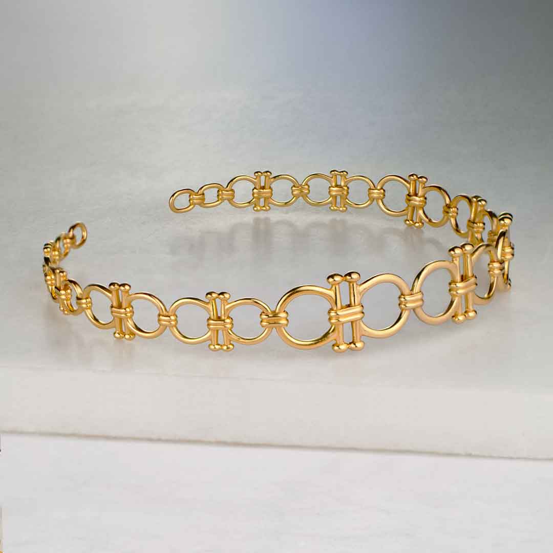 Bocara - Equestrian Horse Bit Choker Necklace in Gold Urban-Equestrian