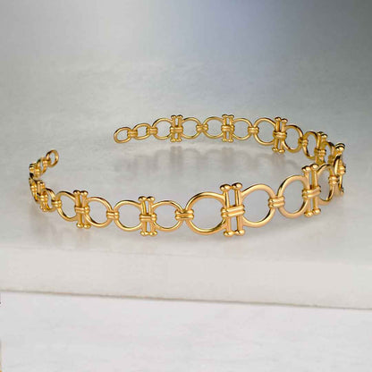 Bocara - Equestrian Horse Bit Choker Necklace in Gold Urban-Equestrian