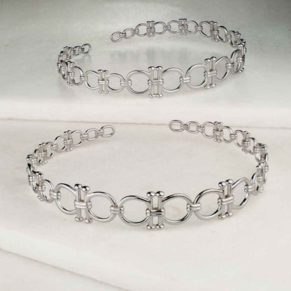 Bocara - Equestrian Horse Bit Choker Necklace in Silver Urban-Equestrian