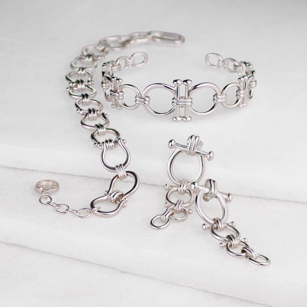 Bocara - Equestrian Horse Bit Choker Necklace in Silver Urban-Equestrian