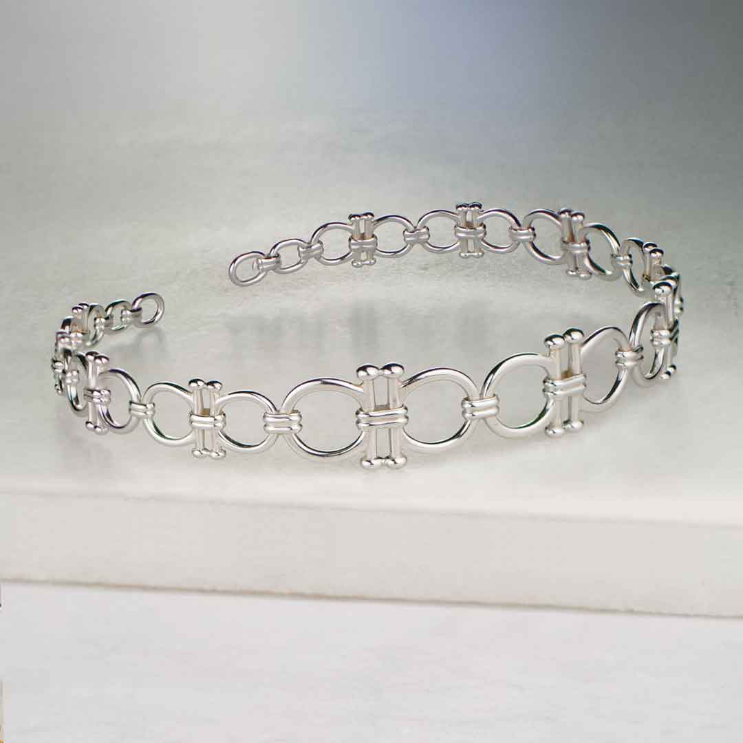 Bocara - Equestrian Horse Bit Choker Necklace in Silver Urban-Equestrian