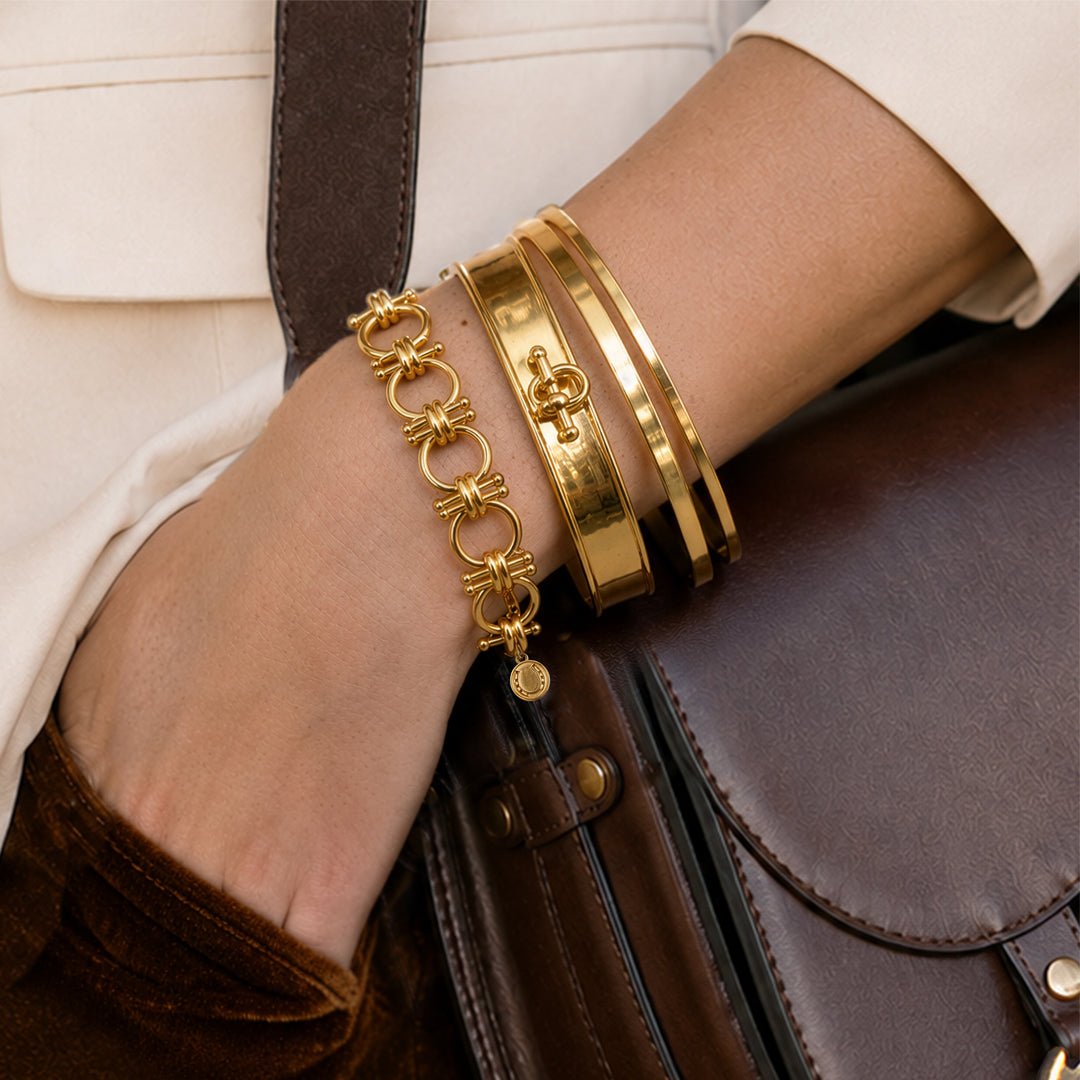 Bocara - Horse Bit Chain Link Equestrian Necklace in Gold Urban-Equestrian