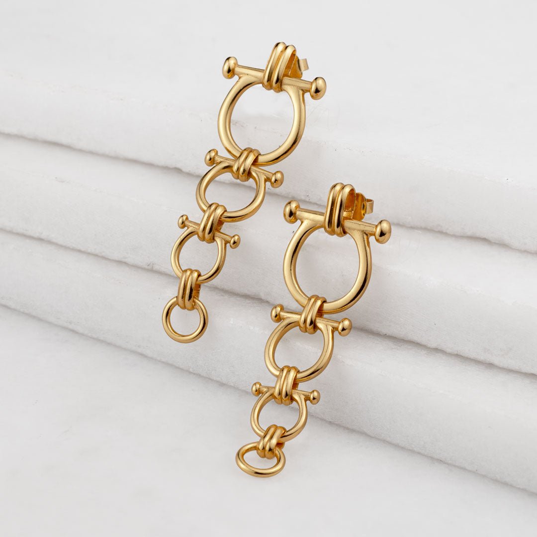 Bocara - Horse Bit Equestrian Earring in Gold Urban-Equestrian