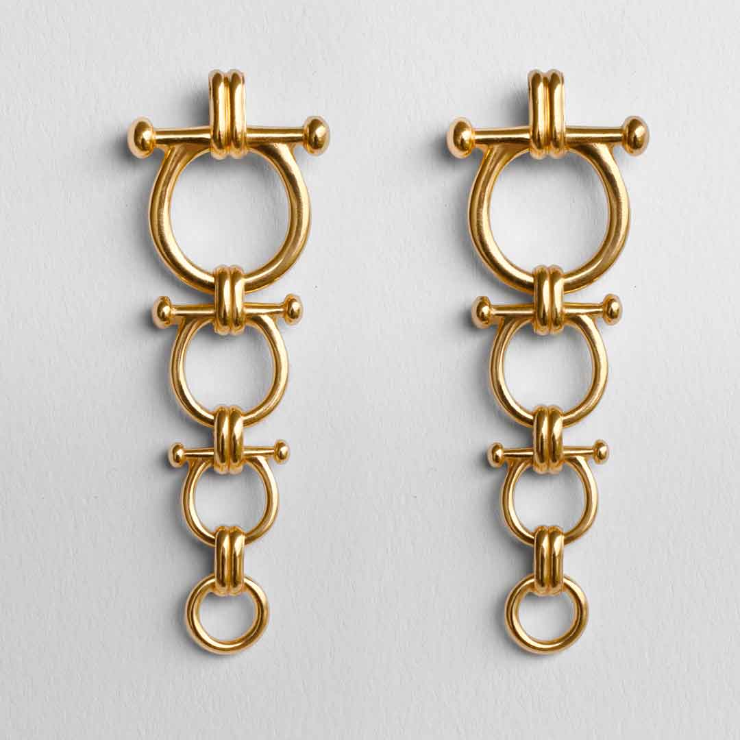 Bocara - Horse Bit Equestrian Earring in Gold Urban-Equestrian