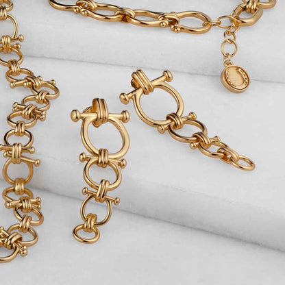 Bocara - Horse Bit Equestrian Earring in Gold Urban-Equestrian