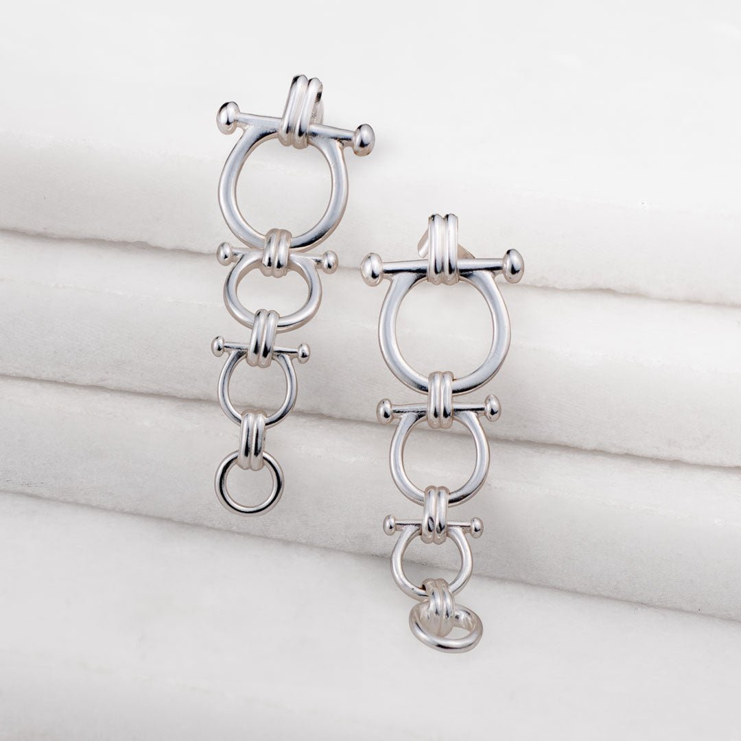 Bocara - Horse Bit Equestrian Earring in Silver Urban-Equestrian