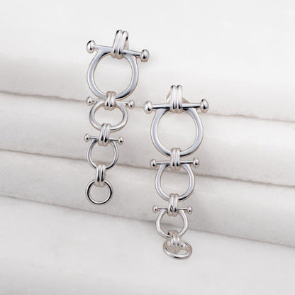 Bocara - Horse Bit Equestrian Earring in Silver Urban-Equestrian