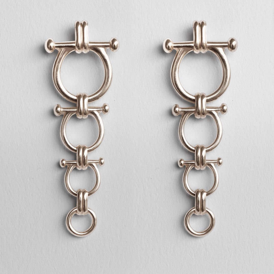 Bocara - Horse Bit Equestrian Earring in Silver Urban-Equestrian