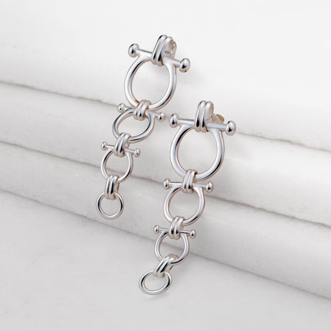 Bocara - Horse Bit Equestrian Earring in Silver Urban-Equestrian