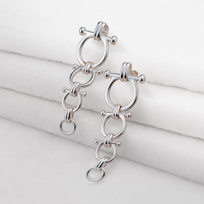 Bocara - Horse Bit Equestrian Earring in Silver Urban-Equestrian